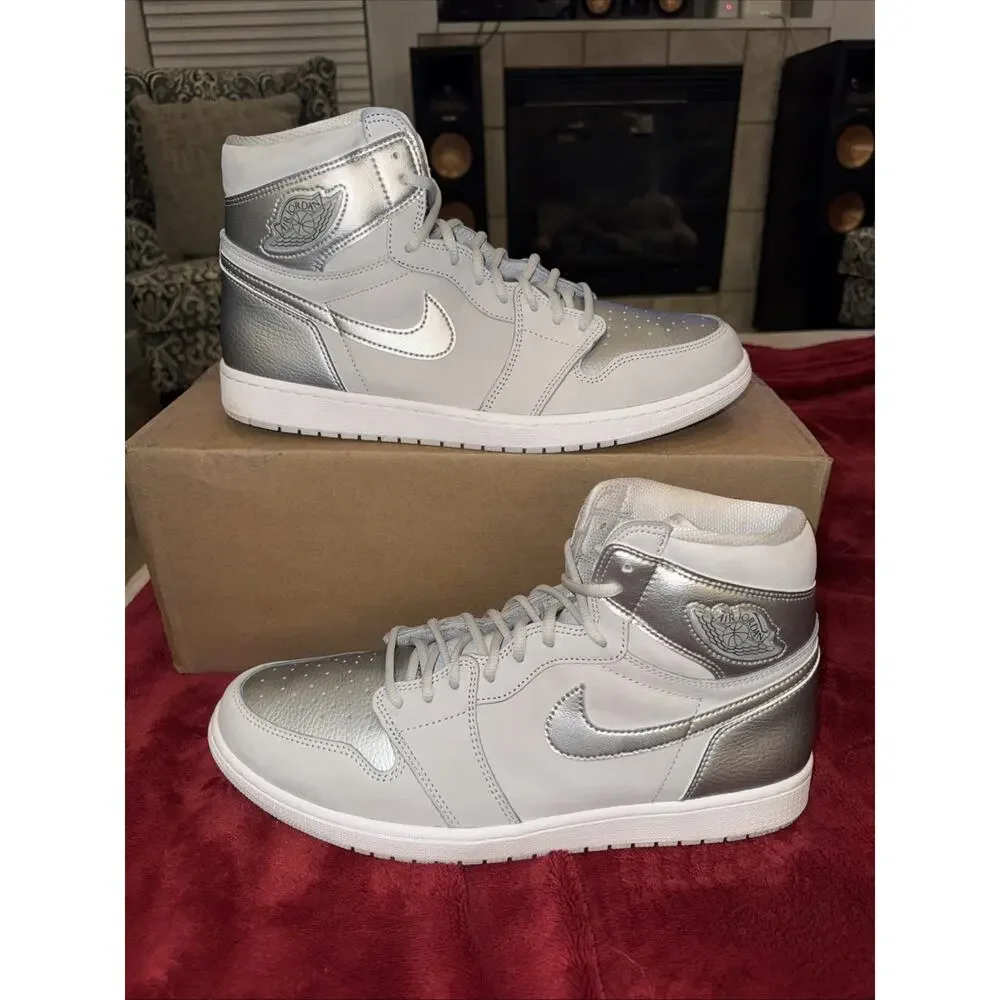 Size 14 - Jordan 1 Retro High CO Japan Neutral Grey DC1788-029 Silver Metallic